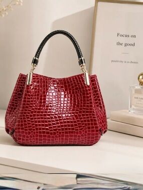Women Alligator Crocodile Leather Designer Handbag